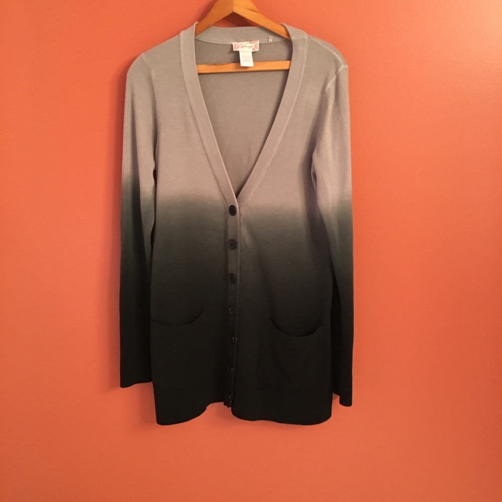 Splurge Black to Gray Ombré Cardigan